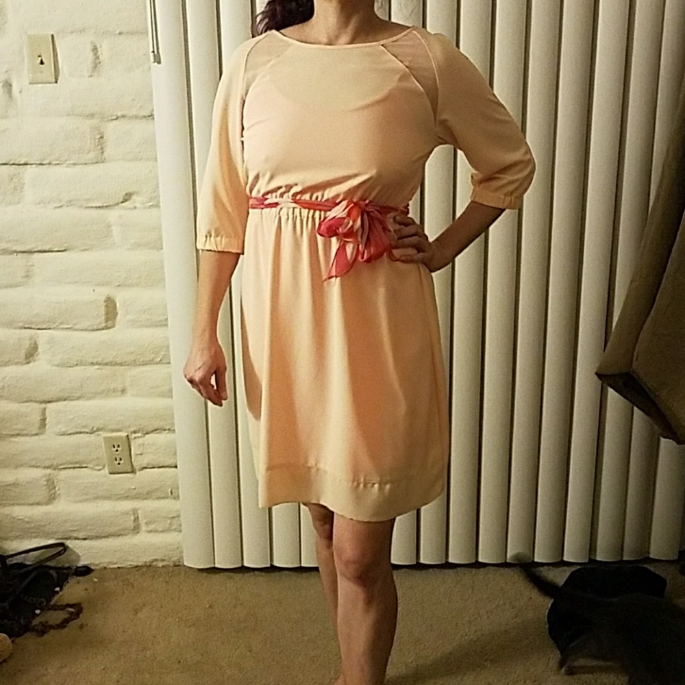 Orange Sherbert Mossimo dress w/ argyle tie belt